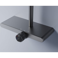 Sprchová souprava Rea BARI s termostatickou baterií a policí - titanová šedá