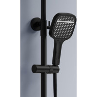 Sprchová souprava Rea BARI s termostatickou baterií a policí - černá