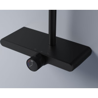 Sprchová souprava Rea BARI s termostatickou baterií a policí - černá