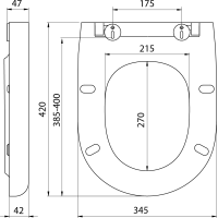 Isvea ABSOLUTE WC sedátko, Soft Close, Easy Take, bílá 40R80200I