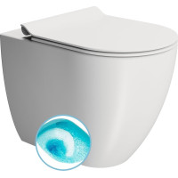 GSI PURA WC mísa stojící, Swirlflush, 36x55cm, spodní/zadní odpad, bílá dual-mat 889009
