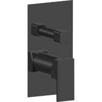 Sapho SPECTRE podomítková sprchová baterie, 3 výstupy, černá mat 1102-87B