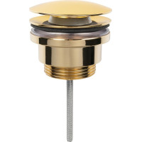 Sapho Umyvadlová výpust 5/4“, click-clack, velká zátka, 5-65mm, zlato CV1110G