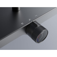 Sprchová souprava Rea BARI s termostatickou baterií a policí - titanová šedá