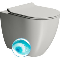 GSI PURA WC mísa stojící, Swirlflush, 36x55cm, spodní/zadní odpad, cenere dual-mat 889017