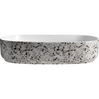 Isvea INFINITY OVAL keramické umyvadlo na desku, 55x36cm, terrazzo 10NF65055-2L-TRZ