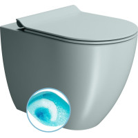 GSI PURA WC mísa stojící, Swirlflush, 36x55cm, spodní/zadní odpad, ghiaccio dual-mat 889015