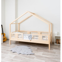 Dětská domečková postel z masivu borovice LUNA S 20 - 180x80 cm