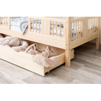 Dětská domečková postel z masivu borovice LUNA S 20 - 200x90 cm