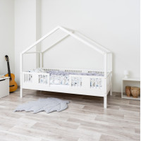 Dětská domečková postel z masivu borovice LUNA S 20 - 180x80 cm