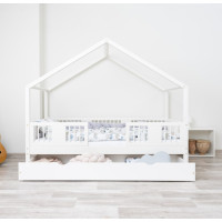 Dětská domečková postel z masivu borovice LUNA S 20 - 190x90 cm