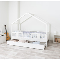 Dětská domečková postel z masivu borovice LUNA S 20 - 200x90 cm