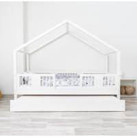 Dětská domečková postel z masivu borovice LUNA S 20 - 200x90 cm