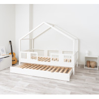 Dětská domečková postel z masivu borovice LUNA S 20 - 190x90 cm