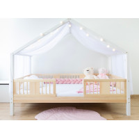 Dětská domečková postel z masivu borovice LUNA S 20 - 200x90 cm