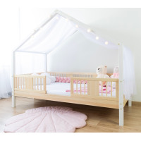 Dětská domečková postel z masivu borovice LUNA S 20 - 180x80 cm