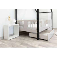 Dětská domečková postel z masivu borovice LUNA S 20 - 160x80 cm