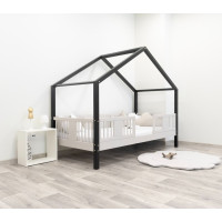 Dětská domečková postel z masivu borovice LUNA S 20 - 160x80 cm