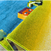 Dětský koberec Panáček Steve - oranžový