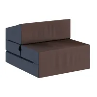 Rozkládací pěnové křeslo (matrace) GARDEN - 70x200x14 cm - hnědé