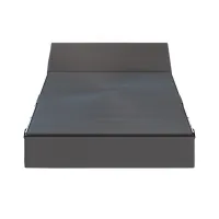 Rozkládací pěnové křeslo (matrace) GARDEN - 70x200x14 cm - tmavě šedé