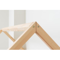 Dětská domečková Montessori postel z masivu borovice NIKO L - 200x90 cm