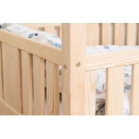 Dětská domečková Montessori postel z masivu borovice NIKO L - 160x80 cm