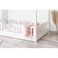 Dětská domečková Montessori postel z masivu borovice NIKO L - 160x80 cm