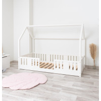 Dětská domečková Montessori postel z masivu borovice NIKO L - 190x90 cm
