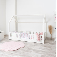 Dětská domečková Montessori postel z masivu borovice NIKO L - 190x90 cm