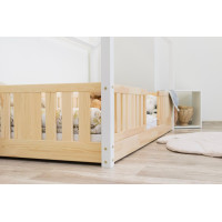 Dětská domečková Montessori postel z masivu borovice NIKO L - 180x80 cm