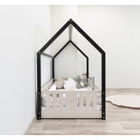 Dětská domečková Montessori postel z masivu borovice NIKO L - 180x80 cm