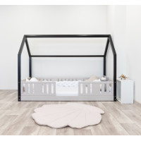 Dětská domečková Montessori postel z masivu borovice NIKO L - 190x90 cm