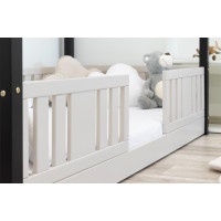 Dětská domečková Montessori postel z masivu borovice NIKO L - 200x90 cm