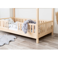 Dětská domečková postel z masivu borovice NIKO L 10 - 160x80 cm