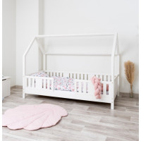 Dětská domečková postel z masivu borovice NIKO L 10 - 180x80 cm