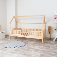 Dětská domečková postel z masivu borovice NIKO L 20 - 200x90 cm
