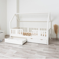 Dětská domečková postel z masivu borovice NIKO L 20 - 190x90 cm