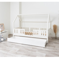 Dětská domečková postel z masivu borovice NIKO L 20 - 190x90 cm