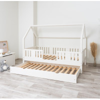 Dětská domečková postel z masivu borovice NIKO L 20 - 200x90 cm