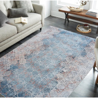 Kusový koberec HONOR Geometry - modrý