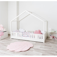 Dětská domečková Montessori postel z masivu borovice NIKO S - 160x80 cm