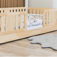 Dětská domečková Montessori postel z masivu borovice NIKO S - 180x80 cm