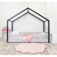 Dětská domečková Montessori postel z masivu borovice NIKO S - 180x80 cm