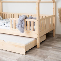 Dětská domečková postel z masivu borovice NIKO L 20 - 200x90 cm