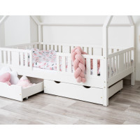 Dětská domečková postel z masivu borovice NIKO L 20 - 200x90 cm