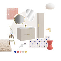 Koupelnová závěsná skříňka pod umyvadlo ADÉLA 40 cm - kašmírová