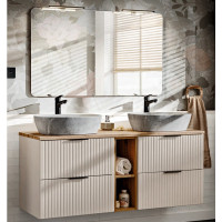 Koupelnová závěsná skříňka pod umyvadlo ADÉLA 60 cm - kašmírová