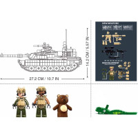 Sluban Model Bricks M38-B1365 Bitevní tank M1A2 Abrams TUSK II 2v1