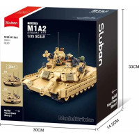 Sluban Model Bricks M38-B1365 Bitevní tank M1A2 Abrams TUSK II 2v1